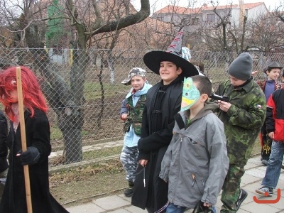 Masopustní průvod 1. stupně