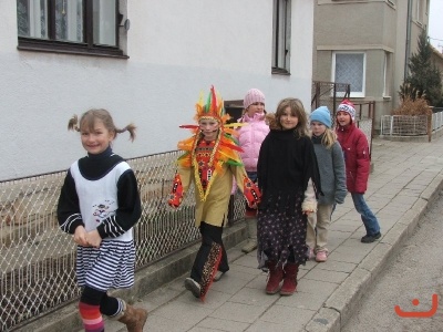 Masopustní průvod 1. stupně