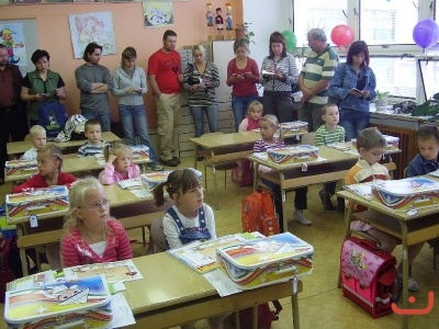Prvňáčci první den ve škole