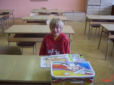 Prvňáčci první den ve škole
