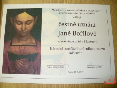 Náš svět - úspěch Jany Bořilové