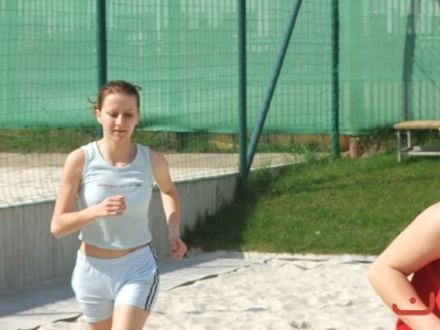 Beachový trénink kadetek