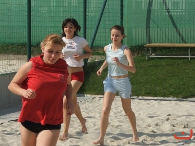 Beachový trénink kadetek